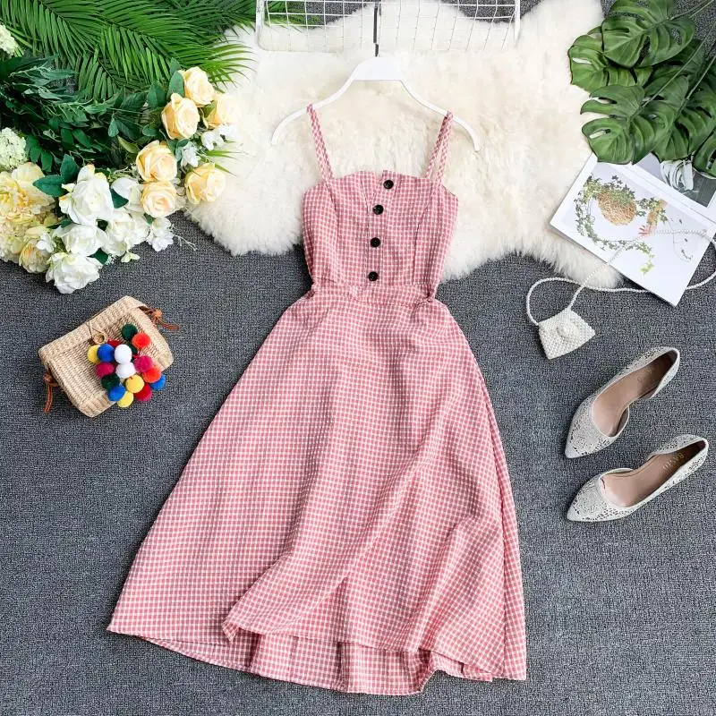 Summer Dress for Women Clothes 2019 Korean Boho Plaid Sleeveless Dresses Pink Green Black Strapless Elegant Party Vestidos LW255
Summer Dress for Women Clothes 2019 Korean Boho Plaid Sleeveless Dresses Pink Green Black Strapless Elegant Party Vestidos LW255