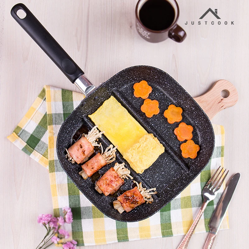 22x24 CM Creative Breakfast Frying Pan Non-Stick 3 in 1 Frying Pans Divided Grill Gas Cooker For Fried Eggs Bacon
22x24 CM Creative Breakfast Frying Pan Non-Stick 3 in 1 Frying Pans Divided Grill Gas Cooker For Fried Eggs Bacon