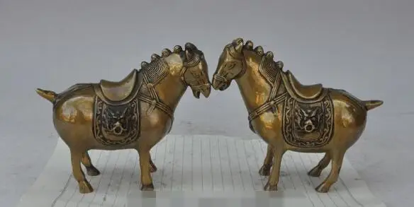 S2416 Chinese Bronze fengshui Lucky beast head success Safety Tang Horse Statue Pair discount 30% (C0324)
S2416 Chinese Bronze fengshui Lucky beast head success Safety Tang Horse Statue Pair discount 30% (C0324)