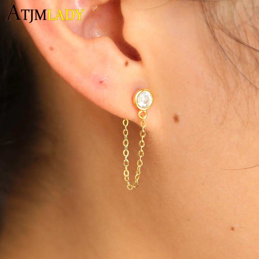 2018 High Quality 925 Sterling Colors Studs With Chain cubic zirconia Earring for Women Special Offer Earrings Brinco jewelry
2018 High Quality 925 Sterling Colors Studs With Chain cubic zirconia Earring for Women Special Offer Earrings Brinco jewelry