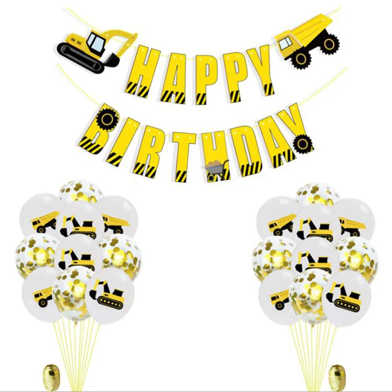 AVEBIEN Excavator Bunting Balloon Set Aluminium Confetti Balloon Set Printed Latex Balloon Boy Theme Birthday Party Decoration
AVEBIEN Excavator Bunting Balloon Set Aluminium Confetti Balloon Set Printed Latex Balloon Boy Theme Birthday Party Decoration