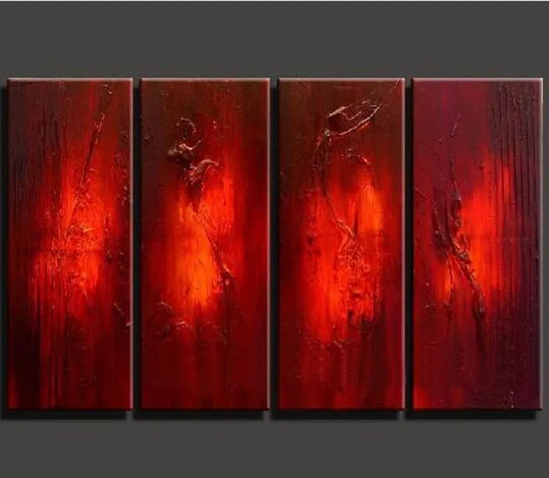 Modern Abstract Red Oil Painting On Canvas 4 Panel Pictures Office Wall Art Home Decor Handpainted Red Paintings For Living Room
Modern Abstract Red Oil Painting On Canvas 4 Panel Pictures Office Wall Art Home Decor Handpainted Red Paintings For Living Room