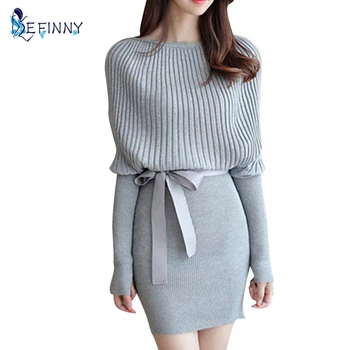 Womens Slim Long Sleeve Fashion Sweater Dress Ladies Autumn Knitted Short Sheath Dresses
Womens Slim Long Sleeve Fashion Sweater Dress Ladies Autumn Knitted Short Sheath Dresses
