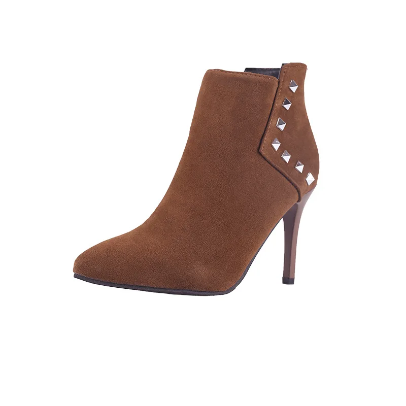 2019 autumn and winter new Martin boots pointed super high heel boots stiletto fashion women's boots brwon 0220
2019 autumn and winter new Martin boots pointed super high heel boots stiletto fashion women's boots brwon 0220