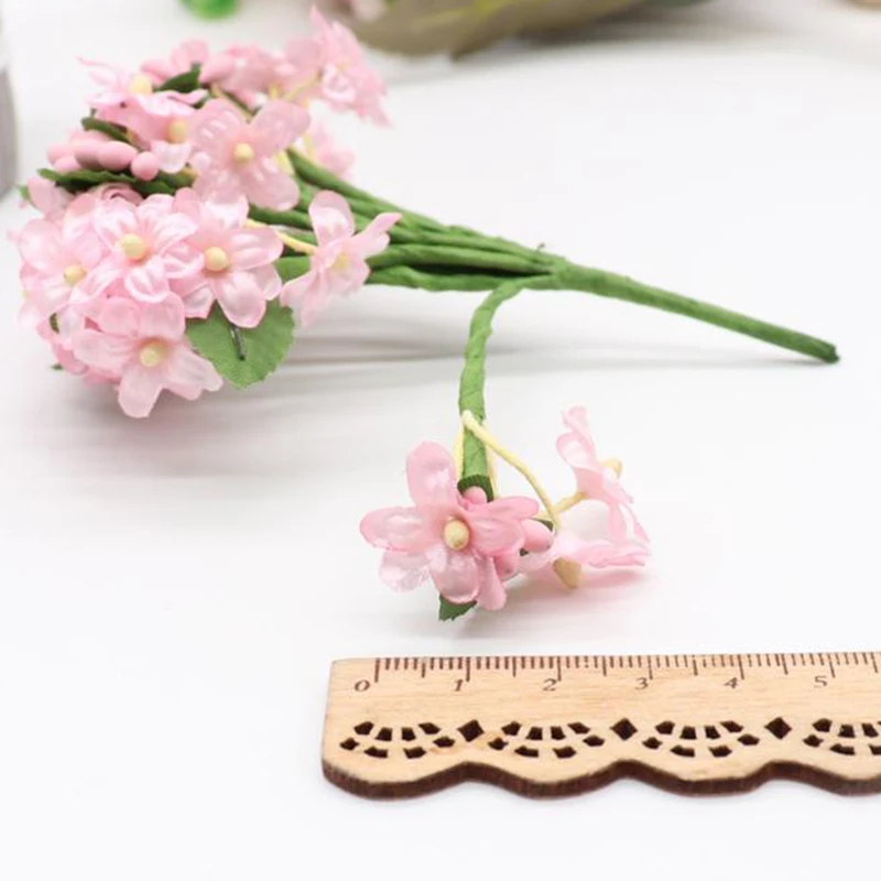 12pcs-Mini-Silk-Artificial-Flower-Stamen-Plum-Bouquet-For-Wedding-Decoration-DIY-Scrapbooking-Decorative-Wreath-Fake(3)