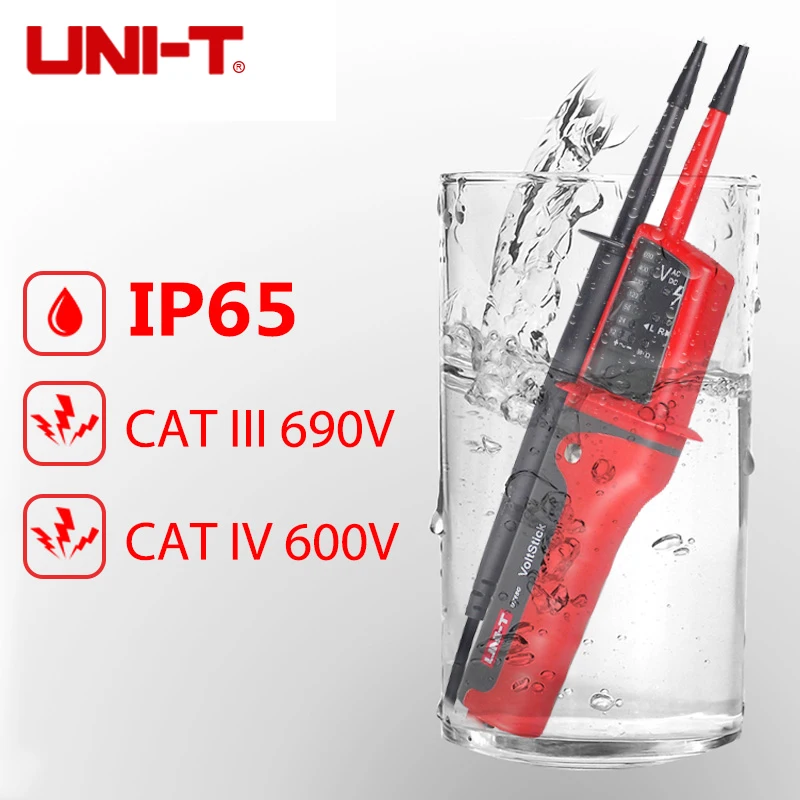 UNI-T UT15C Waterproof Type Voltage Testers IP65 Type Voltage Testers voltmeter Indication 50Hz~ 400Hz Frequency
UNI-T UT15C Waterproof Type Voltage Testers IP65 Type Voltage Testers voltmeter Indication 50Hz~ 400Hz Frequency