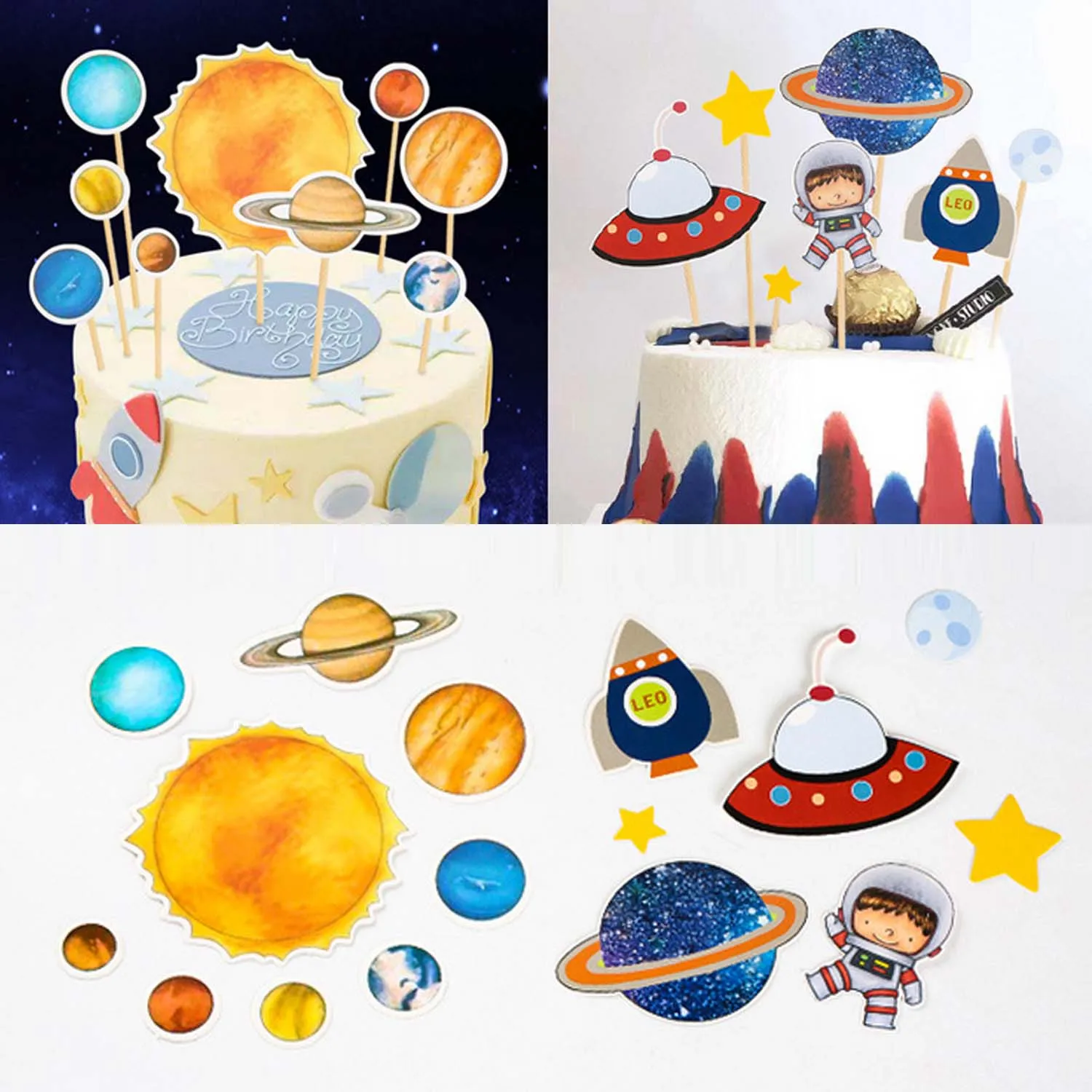 Behogar 16PCS Universe Outer Space Astronaut Rocket DIY Paper Cupcake Cake Toppers Picks for Kids Birthday Party Supplies
Behogar 16PCS Universe Outer Space Astronaut Rocket DIY Paper Cupcake Cake Toppers Picks for Kids Birthday Party Supplies