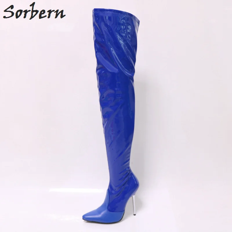 Sorbern Crotch High Women Boots Metal High Heels Pointed Toe Side Zipper Custom Colors Stilettos Shoes Ladies Spring Style Boots
Sorbern Crotch High Women Boots Metal High Heels Pointed Toe Side Zipper Custom Colors Stilettos Shoes Ladies Spring Style Boots