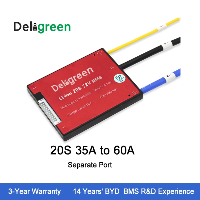 Protection Circuit Board 20S35A45A60A 72V BMS for lithium battery pack LiFePO4 3.2v rated with Separate Port
Protection Circuit Board 20S35A45A60A 72V BMS for lithium battery pack LiFePO4 3.2v rated with Separate Port