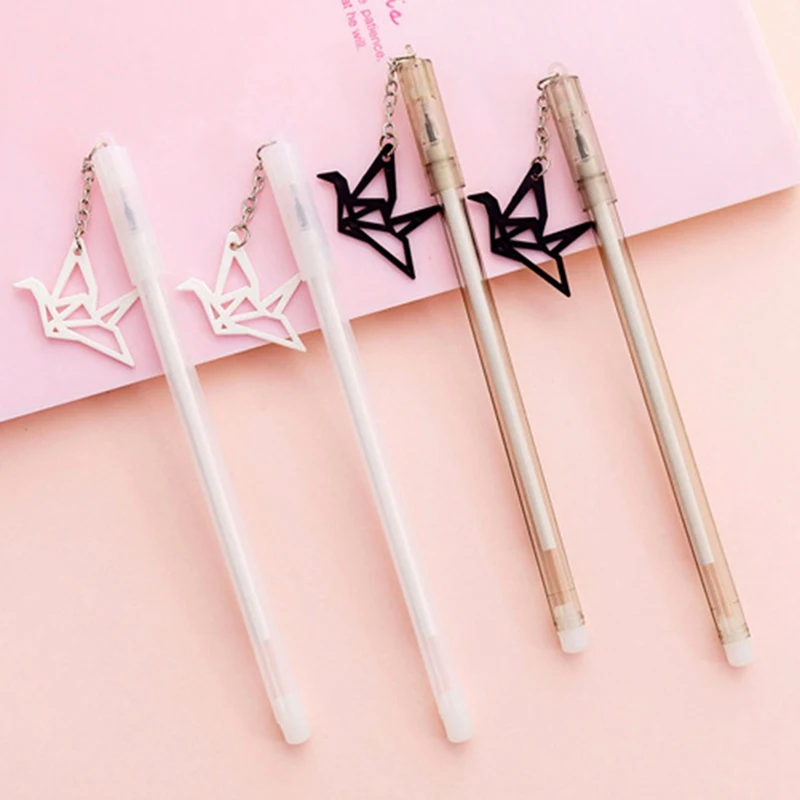 Kawaii Pen 0.38mm Cute Creative Thousand Paper Crane Pendant Gel Pens For School Office Supplies Korean Staionary
Kawaii Pen 0.38mm Cute Creative Thousand Paper Crane Pendant Gel Pens For School Office Supplies Korean Staionary