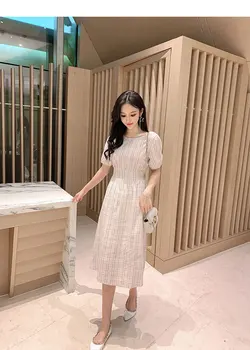 Casual plaid dress dress 2020 summer popular women's new style temperament waist loose hemp dress
Casual plaid dress dress 2020 summer popular women's new style temperament waist loose hemp dress