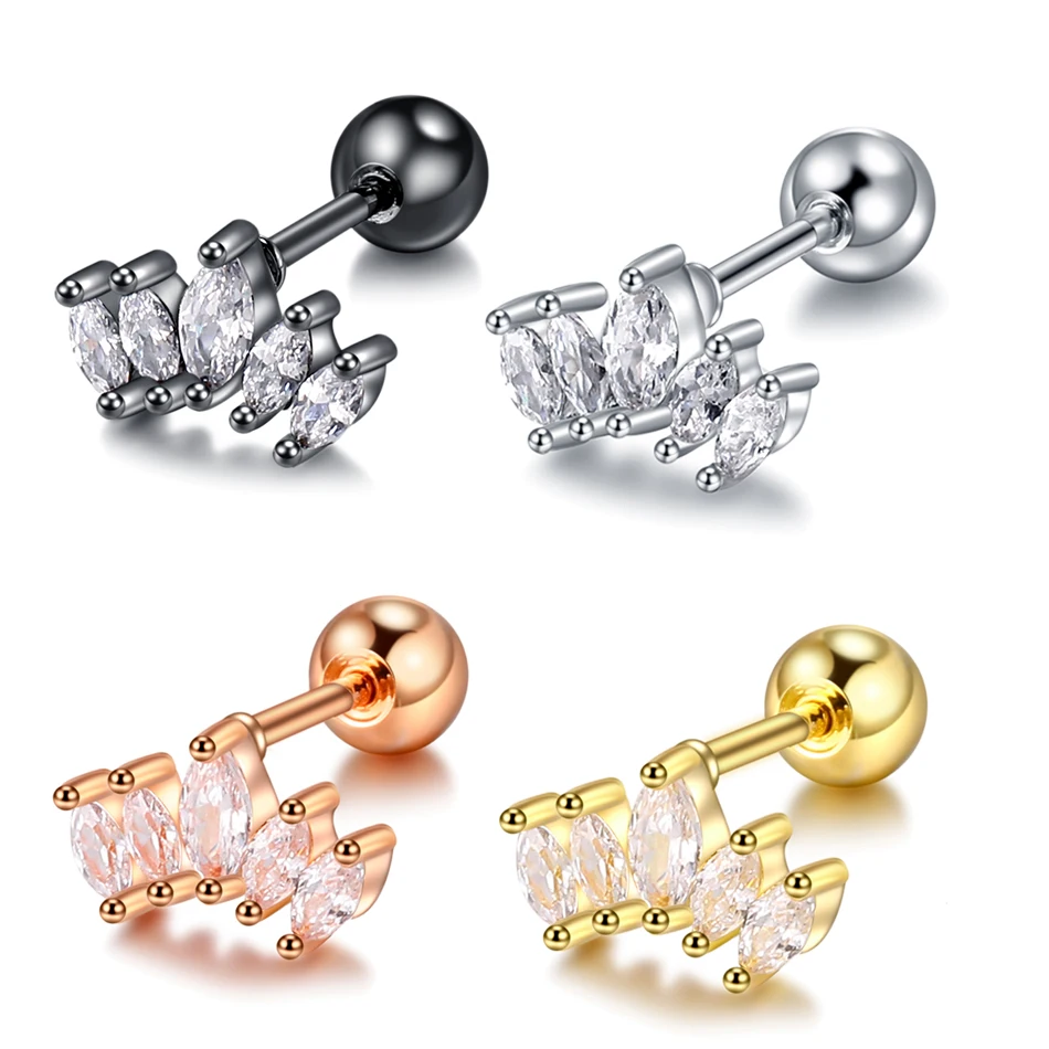 1PC Simple Dainty Tragus Piercing Earring Helix Gold CZ Crown Cartilage Stud Earrings Crystal Conch Daith Piercings Jewelry 20G
1PC Simple Dainty Tragus Piercing Earring Helix Gold CZ Crown Cartilage Stud Earrings Crystal Conch Daith Piercings Jewelry 20G