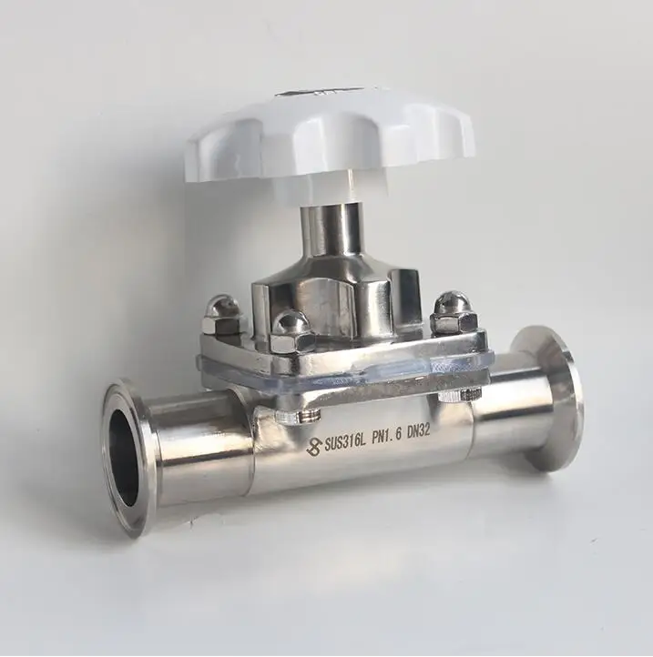 High-quality 316 sanitary grade stainless steel fast-loading diaphragm valve stainless steel Straight through valve
High-quality 316 sanitary grade stainless steel fast-loading diaphragm valve stainless steel Straight through valve