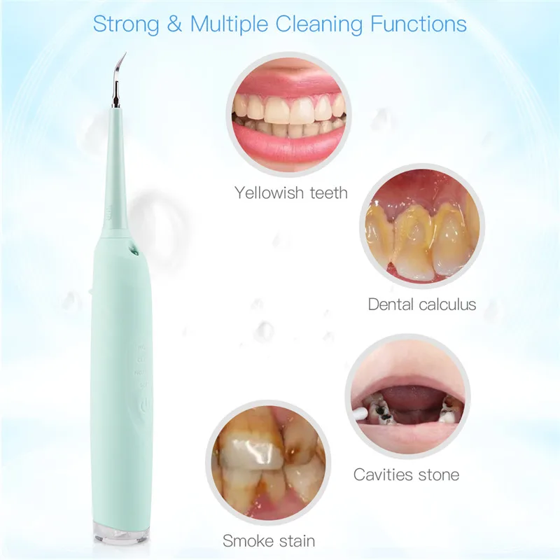 Portable Electric Oral Irrigator Teeth Cleaner Calculus Removal Stains Scraper Dental Hygiene Tooth Whitening USB Rechargable 
Portable Electric Oral Irrigator Teeth Cleaner Calculus Removal Stains Scraper Dental Hygiene Tooth Whitening USB Rechargable