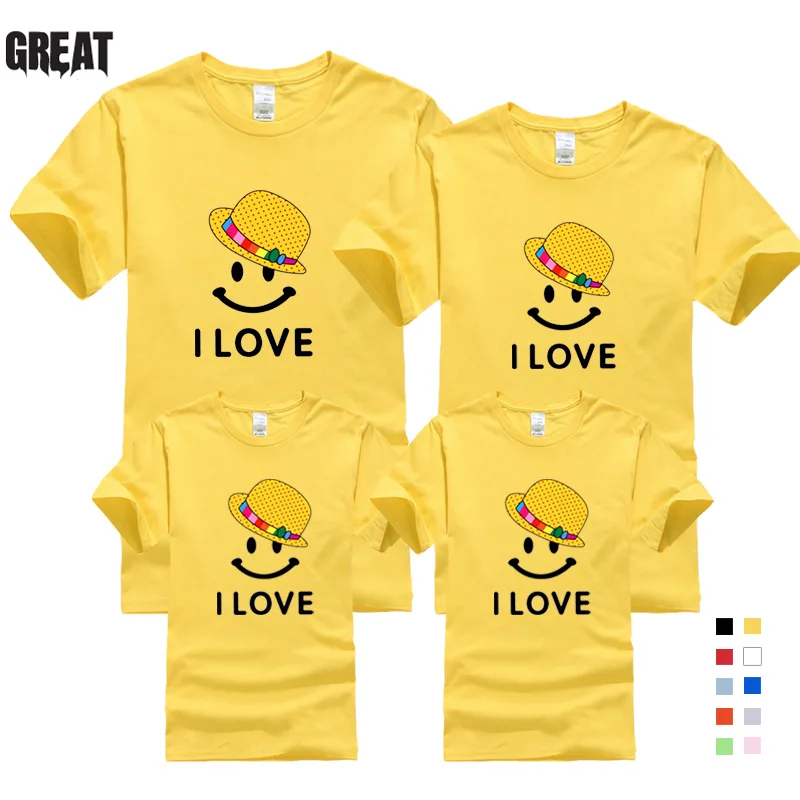 Cartoon smile cotton family clothing large size 3xl mother daughter father son clothing 2019 new hot fluorescent green yellow
Cartoon smile cotton family clothing large size 3xl mother daughter father son clothing 2019 new hot fluorescent green yellow