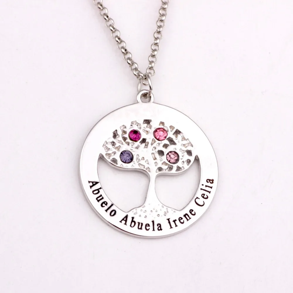 Circle Tree Necklace with Birthstones Personalized Birthstones Family Necklaces Custom Made Any Name YP2495
Circle Tree Necklace with Birthstones Personalized Birthstones Family Necklaces Custom Made Any Name YP2495