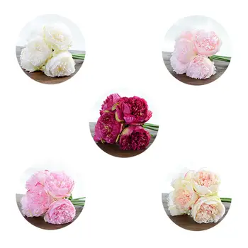Simulation flower hand tie five peony home decoration fake flower wedding supplies ornaments
Simulation flower hand tie five peony home decoration fake flower wedding supplies ornaments