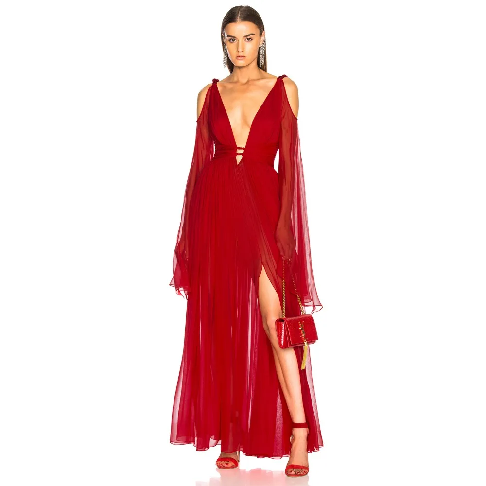 High Quality Celebrity Wine V-neck Mesh Hollow Out Long Rayon Bandage Dress Elegant Party Dress
High Quality Celebrity Wine V-neck Mesh Hollow Out Long Rayon Bandage Dress Elegant Party Dress