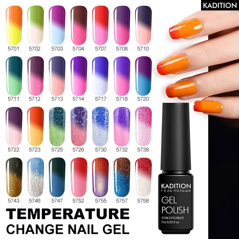 KADITION 7ml Thermal Nail Polish Glitter Temperature 29 Color Changing Water-based Manicure Varnish Shimmer Nail Gel Lacquer Art
KADITION 7ml Thermal Nail Polish Glitter Temperature 29 Color Changing Water-based Manicure Varnish Shimmer Nail Gel Lacquer Art