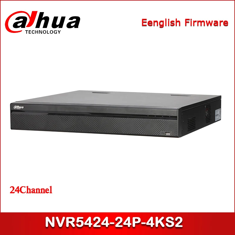 Dahua POE NVR NVR5424-24P-4KS2 24Channel 1.5U 24PoE 4K&H.265 Pro Network Video Recorder
Dahua POE NVR NVR5424-24P-4KS2 24Channel 1.5U 24PoE 4K&H.265 Pro Network Video Recorder