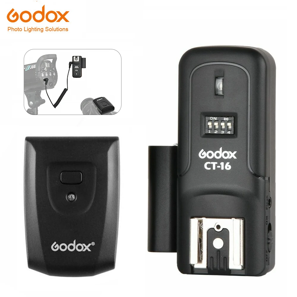 Godox CT-16 16 Channels Wireless Radio Flash Trigger Transmitter + Receiver Set for Canon Nikon Pentax Studio | Электроника