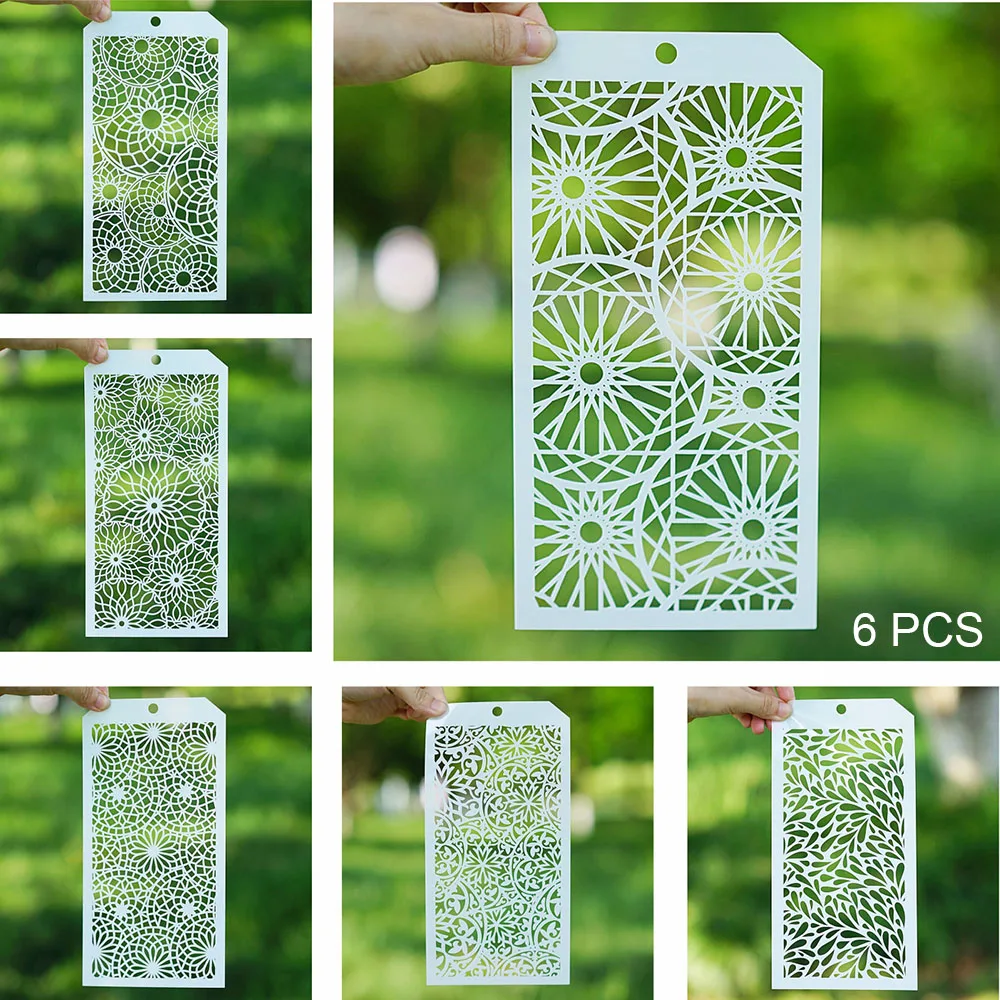 6 PCS 12*24 cm Seamless Stencil for Scrapbooking Painting album Paper Card Making Craft Decorative Embossing Template
6 PCS 12*24 cm Seamless Stencil for Scrapbooking Painting album Paper Card Making Craft Decorative Embossing Template