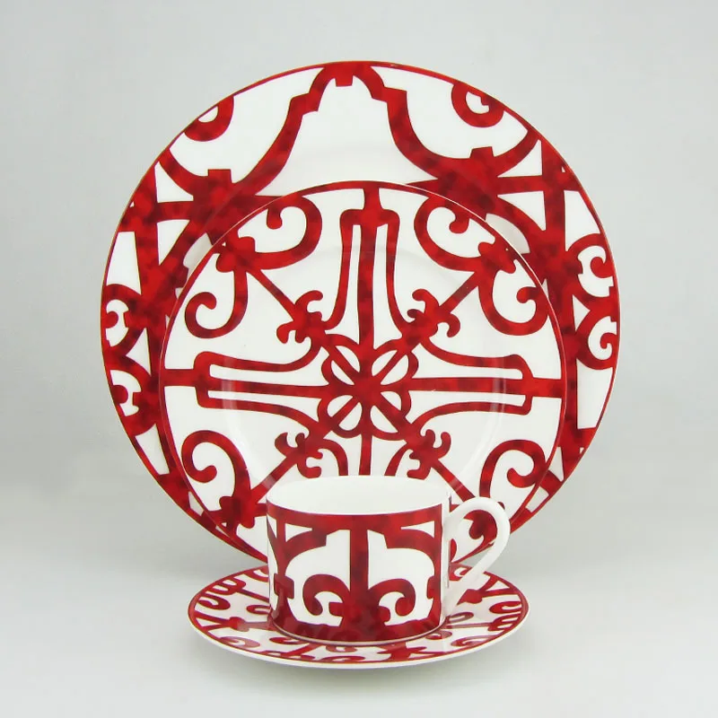 Bone China Dinner Plate Spanish Red Geometric Patterns Dish Art Design Plate Dinnerware Set High Quality Ceramic Craft Tableware
Bone China Dinner Plate Spanish Red Geometric Patterns Dish Art Design Plate Dinnerware Set High Quality Ceramic Craft Tableware