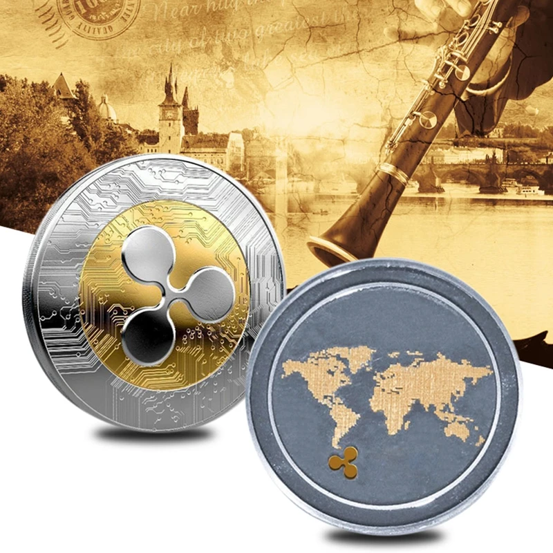 1PCS Cryptocurrency Ripple Coin Commemorative Round Ripple Currency Plated Coin For Collection Gift Commemorative Challenge Coin
1PCS Cryptocurrency Ripple Coin Commemorative Round Ripple Currency Plated Coin For Collection Gift Commemorative Challenge Coin