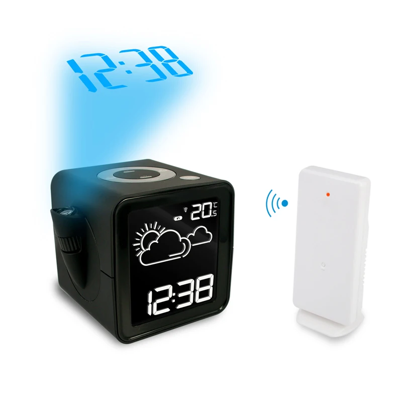 Weather Station Outdoor Temperature Humidity alarm clock LED Projector Radio Digital Backlight display Clock Desk Snooze
Weather Station Outdoor Temperature Humidity alarm clock LED Projector Radio Digital Backlight display Clock Desk Snooze