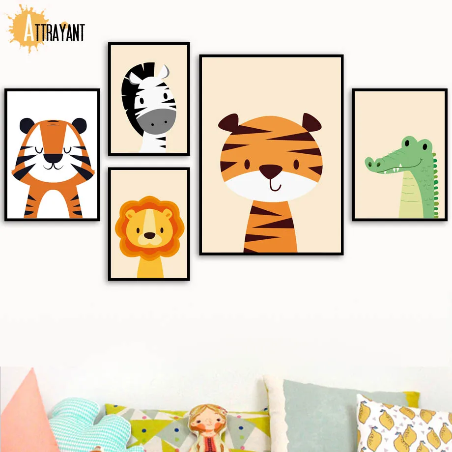 Tiger Lion Zebra Wall Art Canvas Painting Nordic Posters And Prints Animal Wall Pictures Kids Baby Room Scandinavian Home Decor
Tiger Lion Zebra Wall Art Canvas Painting Nordic Posters And Prints Animal Wall Pictures Kids Baby Room Scandinavian Home Decor