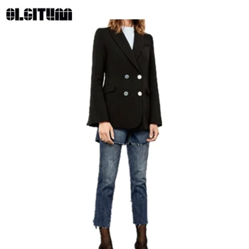 New 2020 Winter and Autumn European and American Long Women Suit Notched Double-breasted Solid Women Blazer BL038
New 2020 Winter and Autumn European and American Long Women Suit Notched Double-breasted Solid Women Blazer BL038