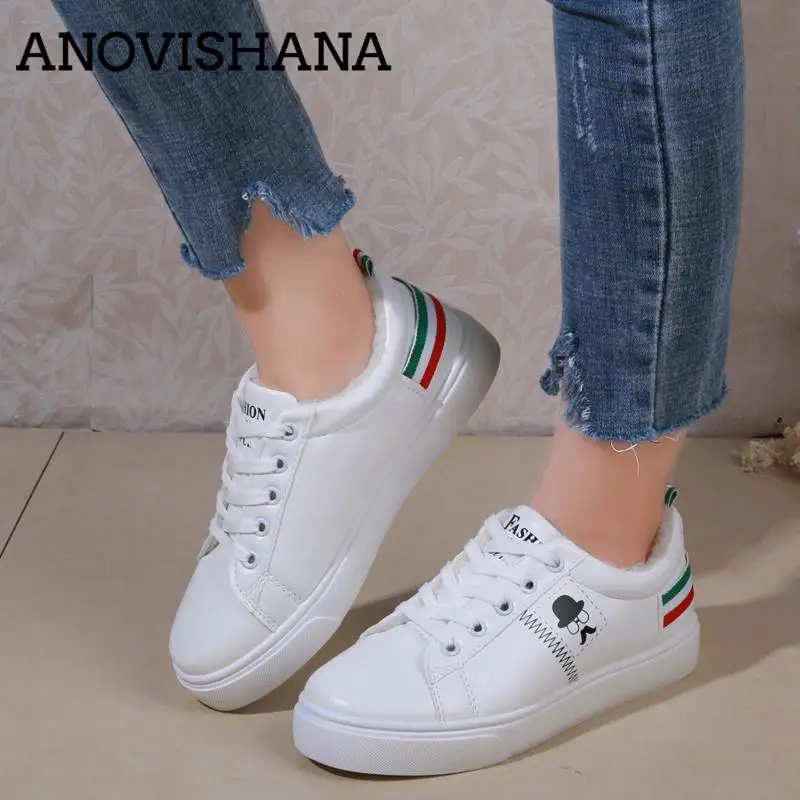 ANOVISHANA Winter Sneakers Women Warm Platform women flats Vulcanize Lace Up Flat Shoes fur casual Footwear zapatillas mujer 499
ANOVISHANA Winter Sneakers Women Warm Platform women flats Vulcanize Lace Up Flat Shoes fur casual Footwear zapatillas mujer 499