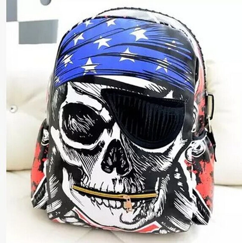 Hot sale Pirate skull backpack Skull bags Skull pattern Students school backpack Men and women bag
Hot sale Pirate skull backpack Skull bags Skull pattern Students school backpack Men and women bag