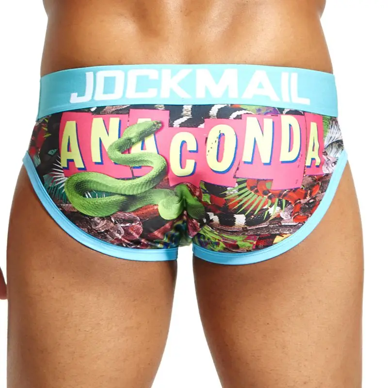 JOCKMAIL Brand Fashion Snake Printed Pattern ANACONDA Brief Sexy Gay men underwear calzoncillos hombre slip cuecas gay panties
JOCKMAIL Brand Fashion Snake Printed Pattern ANACONDA Brief Sexy Gay men underwear calzoncillos hombre slip cuecas gay panties