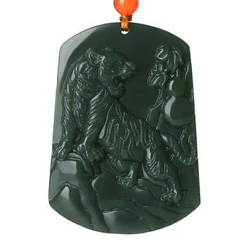 Natural hetian jade QINGYU Zodiac tiger pendant men's HUXIAOSHANHE jade pendant 52*38*9MM
Natural hetian jade QINGYU Zodiac tiger pendant men's HUXIAOSHANHE jade pendant 52*38*9MM