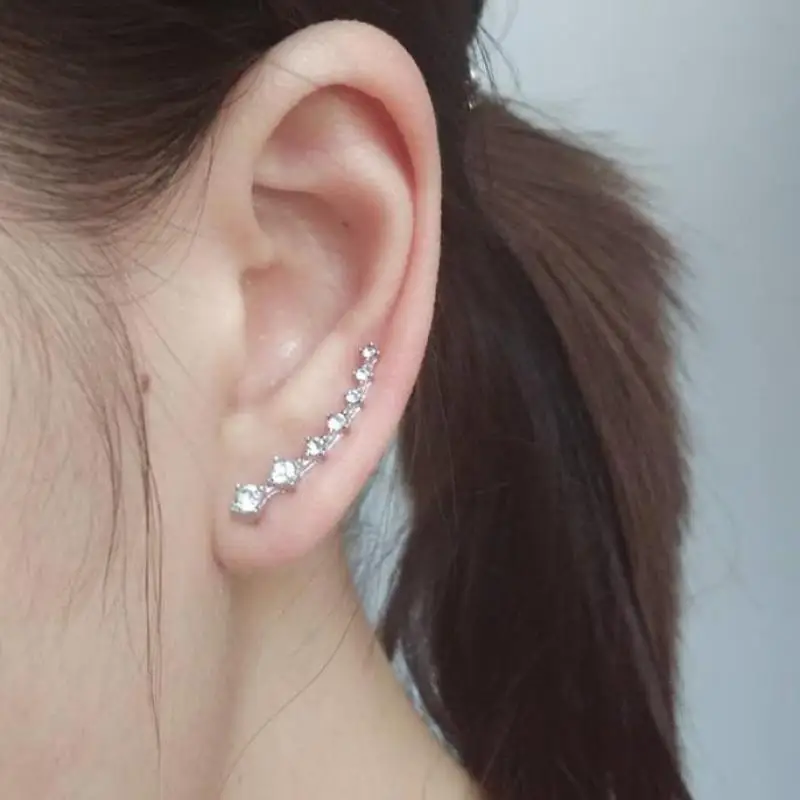 Crystal Rhinestone Clip Earring Cuff Sweep Wrap Silver Gold Ear Climber Ear Clip Cuffs Earrings Women Punk Jewelry Oorbellen
Crystal Rhinestone Clip Earring Cuff Sweep Wrap Silver Gold Ear Climber Ear Clip Cuffs Earrings Women Punk Jewelry Oorbellen