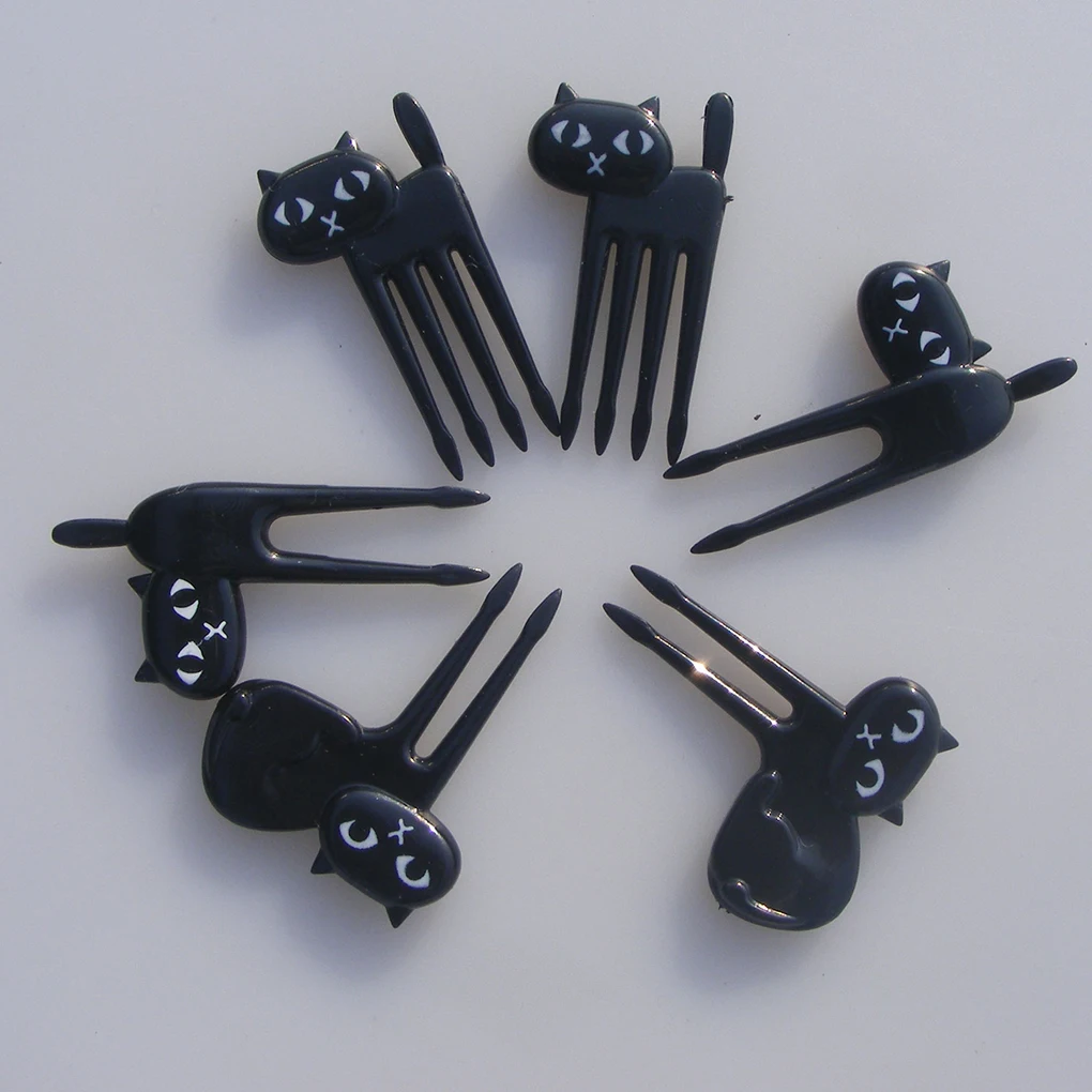 New 6pcs/set Cute Black Cat Fruit Fork Kitten Lunch Garfo Cartoon Children Food Mini Picks
New 6pcs/set Cute Black Cat Fruit Fork Kitten Lunch Garfo Cartoon Children Food Mini Picks