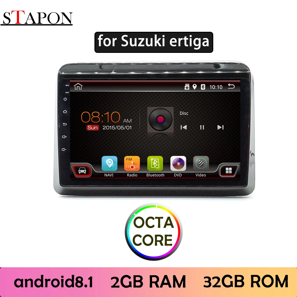 

STAPON 9inch for Suzuki ertiga 2018-19 Android 8.1 2GBRAM Car Multimedia MP5 DVD Player with WiFi GPS RDS AM