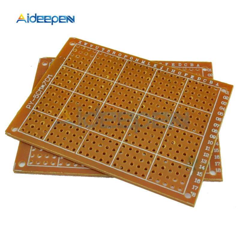 Universal PCB Board 5*7 50x70 mm 2.54mm Hole Pitch DIY Prototype Paper Printed Circuit Board Panel 5x7 cm Single Sided Board
Universal PCB Board 5*7 50x70 mm 2.54mm Hole Pitch DIY Prototype Paper Printed Circuit Board Panel 5x7 cm Single Sided Board
