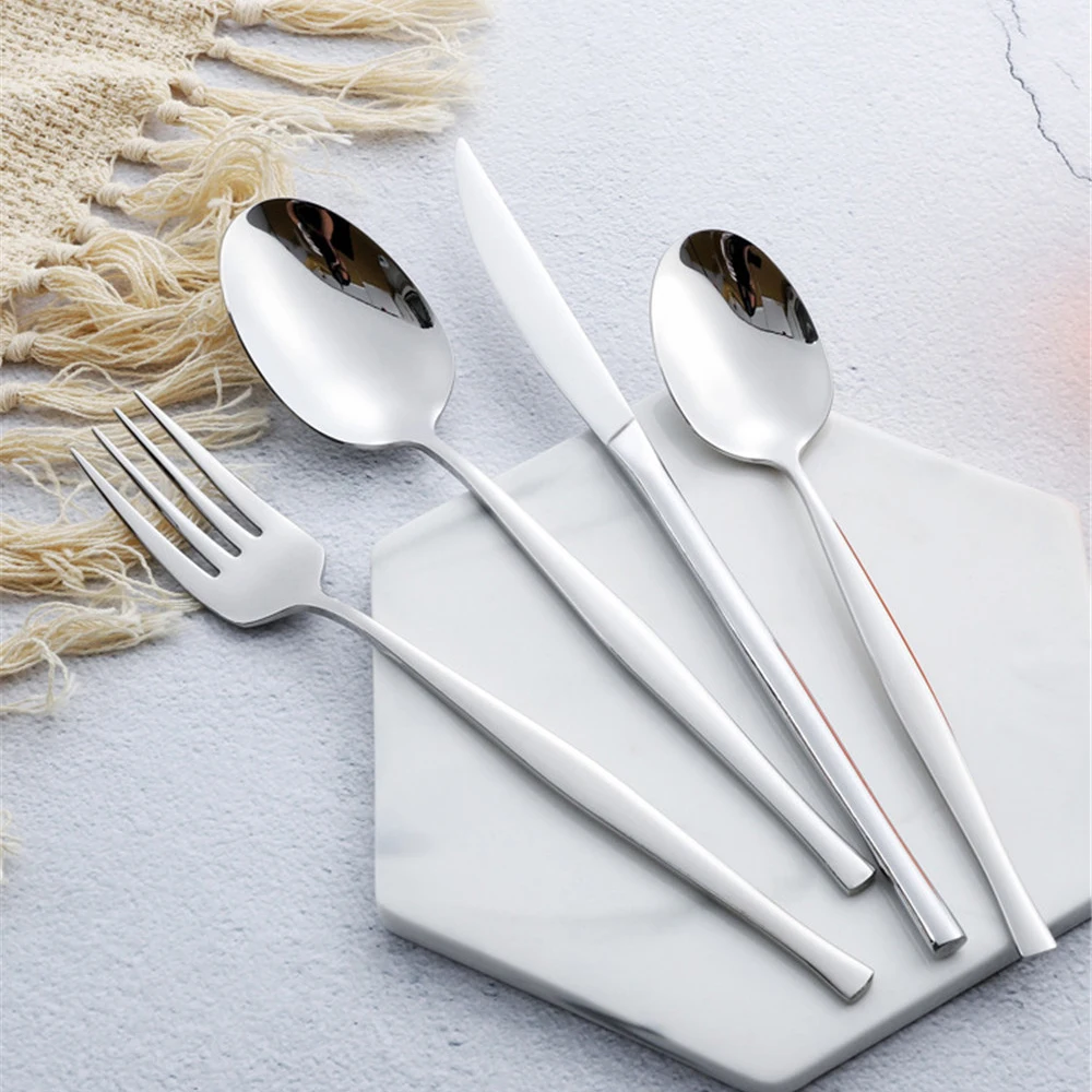 304 Stainless Steel Dinner Knife Forks Spoons Dinnerware Set Creative Cultery Set Tableware Utensils Set Kitchen Accessories
304 Stainless Steel Dinner Knife Forks Spoons Dinnerware Set Creative Cultery Set Tableware Utensils Set Kitchen Accessories
