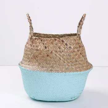 Foldable Handmade Storage Baskets Patchwork Wicker Rattan Garden Flower Pot Planter Straw Basket Home Decor
Foldable Handmade Storage Baskets Patchwork Wicker Rattan Garden Flower Pot Planter Straw Basket Home Decor