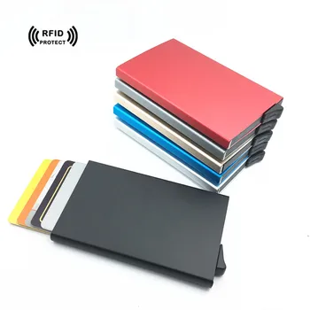 Rfid Blocking Mens Womens Metal Credit Card Holder Aluminium Automatic Case to Protect Credit Cards Box 2017 New Arrivals Cheap
Rfid Blocking Mens Womens Metal Credit Card Holder Aluminium Automatic Case to Protect Credit Cards Box 2017 New Arrivals Cheap