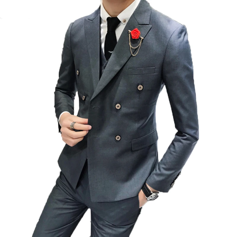 2019 Grey Wedding Suits For Men Peak Collar Slim Fit 3 Pieces (Jacket +Vest+Pants) Custom Made Wedding Groom Prom Tuxedos Suits
2019 Grey Wedding Suits For Men Peak Collar Slim Fit 3 Pieces (Jacket +Vest+Pants) Custom Made Wedding Groom Prom Tuxedos Suits