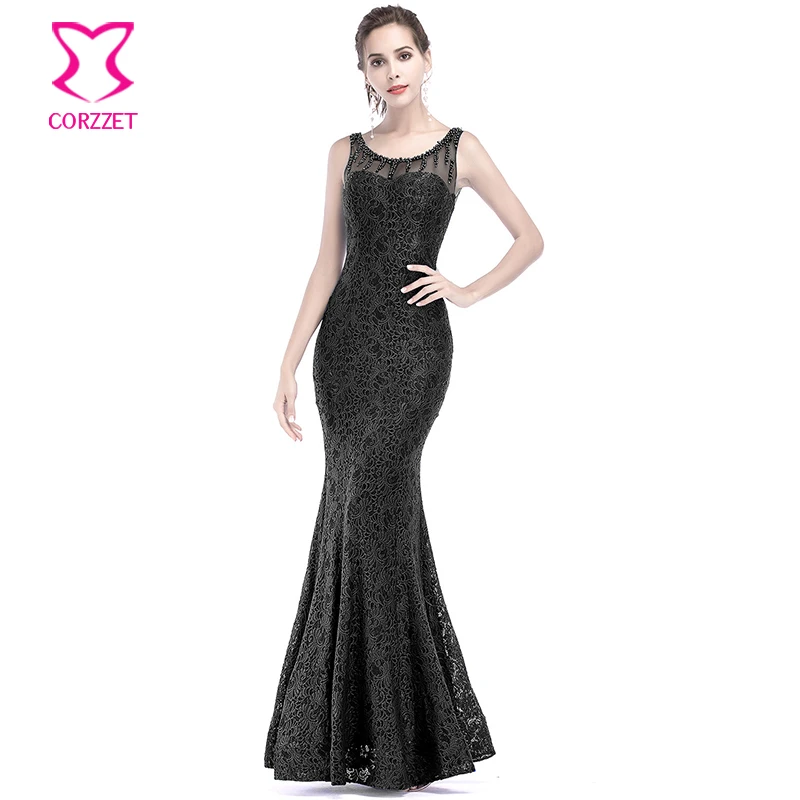 Corzzet Black Lace&Transparent Mesh Pearl Beads Long Mermaid Party Club Dresses Sexy Slim Elegant Vestido De Festa
Corzzet Black Lace&Transparent Mesh Pearl Beads Long Mermaid Party Club Dresses Sexy Slim Elegant Vestido De Festa