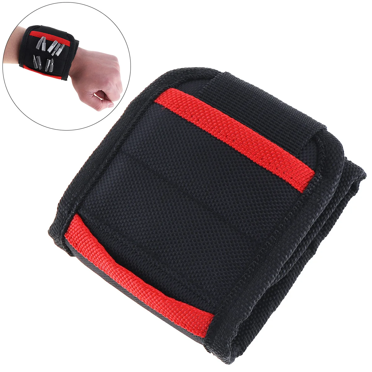 Portable Strong Magnetic Wristband Pocket Wristband Tool Bag Electrician Wrist Repair Tool Belt Screws Nails Drill Bits Holder
Portable Strong Magnetic Wristband Pocket Wristband Tool Bag Electrician Wrist Repair Tool Belt Screws Nails Drill Bits Holder