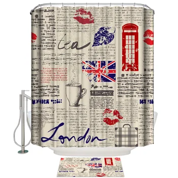 London Newspaper Shower Curtain Bath Sets With Rugs Bathroom Decor Set Bathroom Outdoor Modern Rings Women Cool Cute
London Newspaper Shower Curtain Bath Sets With Rugs Bathroom Decor Set Bathroom Outdoor Modern Rings Women Cool Cute