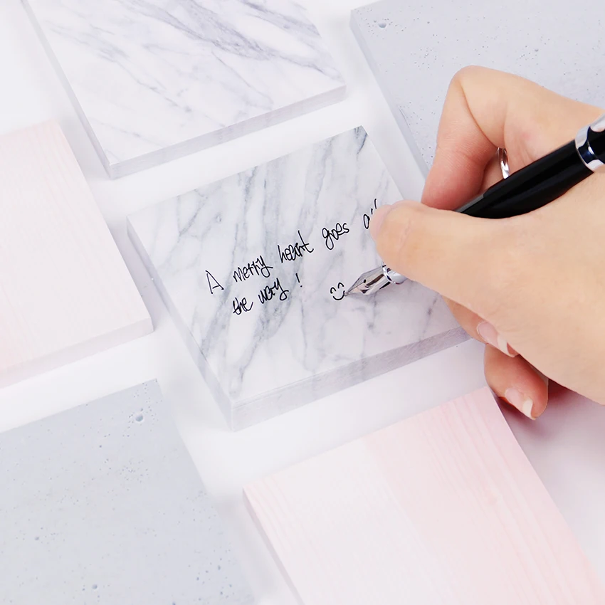 Creative Marble Color Self Adhesive Memo Pad Stone Style Sticky Notes Bookmark School Office Stationery Supply 1PC
Creative Marble Color Self Adhesive Memo Pad Stone Style Sticky Notes Bookmark School Office Stationery Supply 1PC