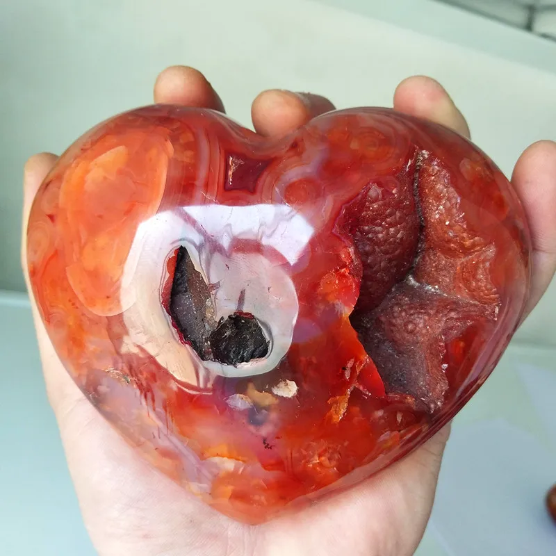 natural red agate geode crystals heart piedras home decoration crystal healing stones
natural red agate geode crystals heart piedras home decoration crystal healing stones