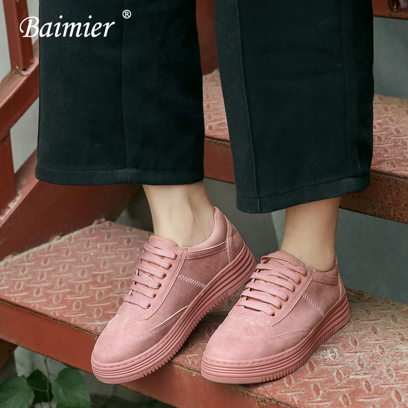 Baimier 2018 Spring Genuine Leather Pink Women Sneakers Lace up Shallow Women Flats Casual Comfortable White Platform Shoes
Baimier 2018 Spring Genuine Leather Pink Women Sneakers Lace up Shallow Women Flats Casual Comfortable White Platform Shoes