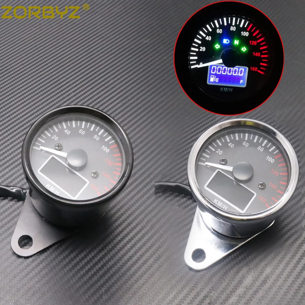 ZORBYZ Motorcycle Black / Chrome Digital LED LCD KM/H Speedometer Odometer Speed Fuel Level Gauge Meter
ZORBYZ Motorcycle Black / Chrome Digital LED LCD KM/H Speedometer Odometer Speed Fuel Level Gauge Meter
